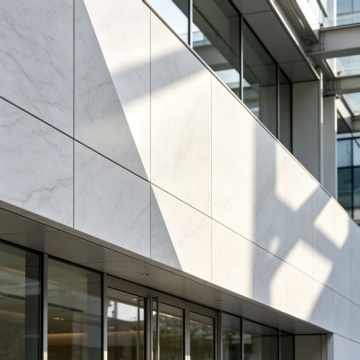 Rendering of Stone Grain Aluminum Panel Curtain Wall