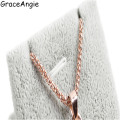 GraceAngie 1PC Five Color Optional Velvet Display Showing Good Jewelry at Home Store Pendant Charm Necklace Showcase 75*64*40mm