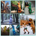 Hot T REX Dinosaur Inflatable Costume Party Cosplay costumes Fancy Mascot Anime Halloween Costume For Adult Kids Dino Cartoon