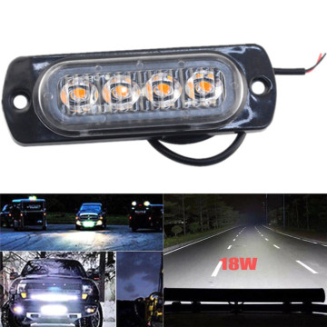 4 LED 12V Signal Truck Trailer Grill Flashing Emergency Flash Lamp Car Side Strobe Warning Light