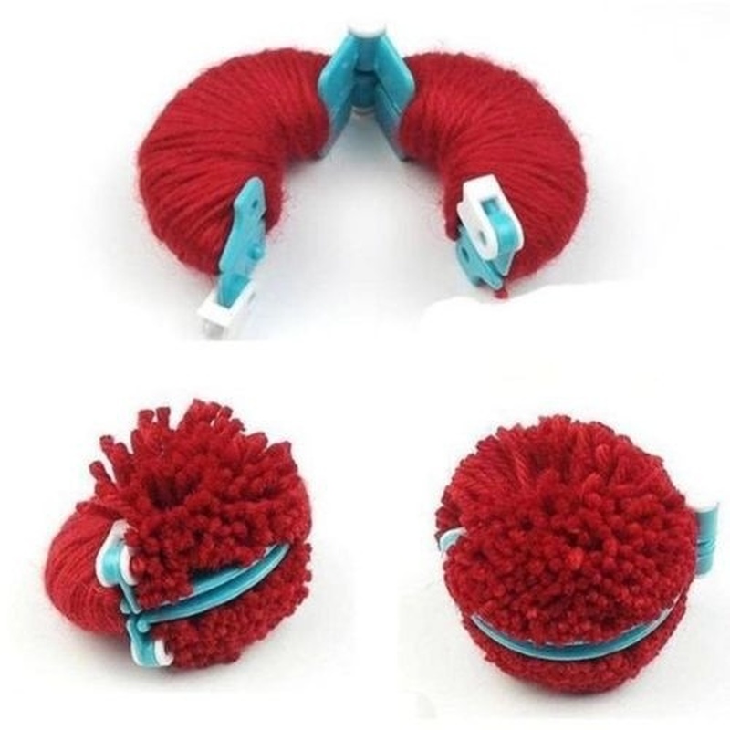 8PCS 4 Sizes Fluff Ball Weaver PomPom Maker Knitting Loom Kit Kids DIY Diy Craft Supplies Maker Knitting Tools