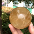 Natural Crystal Rainbow Yellow Quartz Lceland Stone Healing Crystal Ball Home Decoration Fengshui Reiki gift