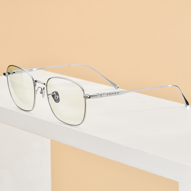 FONEX Pure Titanium Glasses Frame Men Square Eyewear 2020 New Fashion Male Optical Myopia Prescription Eyeglasses Frames 8560