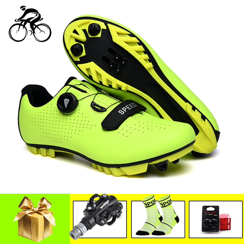 Sapatilha Ciclismo Mtb Cycling Shoes Women Men Breathable Self-locking Add SPD Pedals Outdoor Spinning Bicycle Riding Sneakers