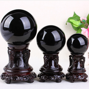 A Natural Obsidian Stone Crystal Ball Home Decoration Ball Diviner Circular Crystals Wedding Photography Accessories