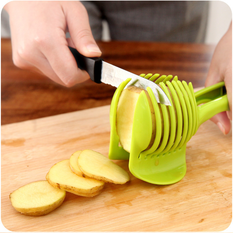 Kitchen Accessories Potato Slicer Tomato Cutter Tools Shreadders Fruit Lemon Cutting Holder Slice Cooking Tools Kitchen Gadgets