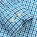 England Style Plaid Checkered Cotton Men's Shirts Pocket-less Design Full Sleeve Casual Standard-fit Button-down Gingham Shirt