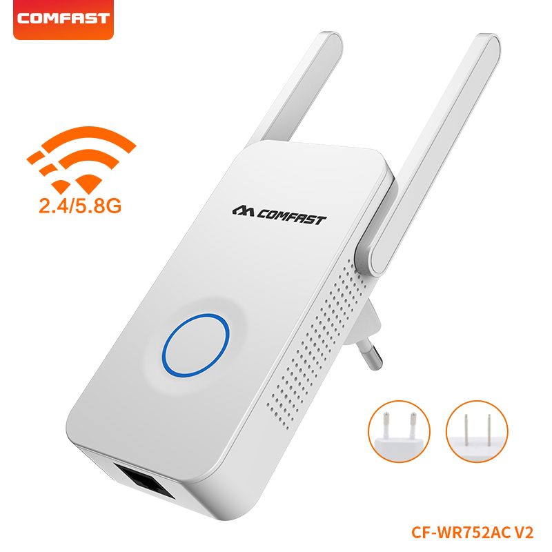 COMFAST 1200Mbps high speed WIFI Repeater Dual Band 2.4&5G WiFi Signal Amplifier 802.11ac Wireless Router booster CF-WR752AC V2