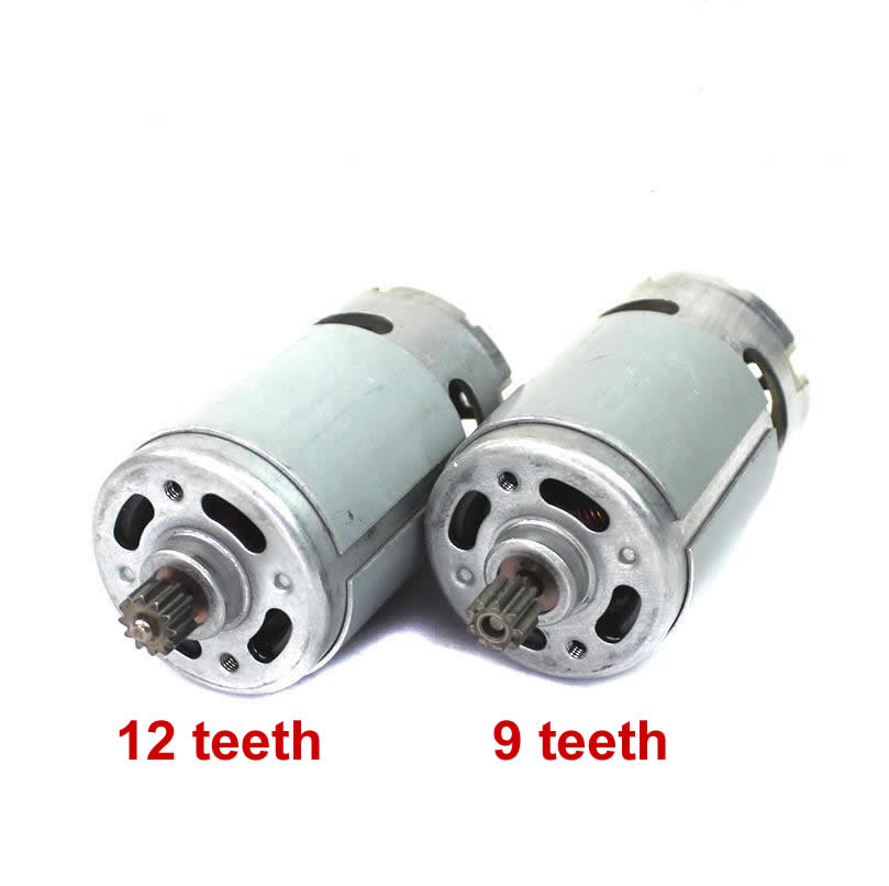 RS550 Motor 9 Teeth 12 Teeth 12V 14.4V 16.8V 18V 21V 25V Geer Motor For Cordless Charge Drill Screwdriver