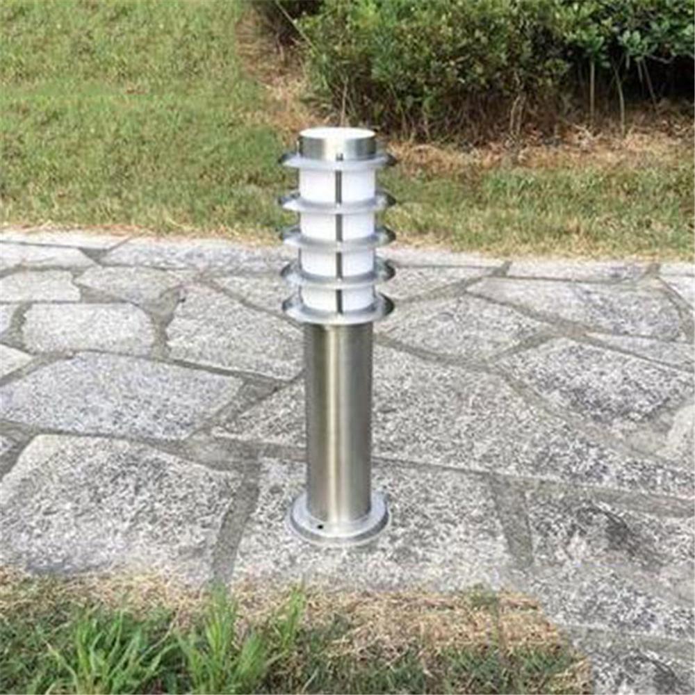 Outdoor Waterproof Path Light,L30cm L45cm Stainless Steel + White Acrylic Shade Outdoor Post Lamp,Rust-proof E27 Pillar Lighting