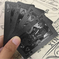 Waterproof Playing Cards Plastic Cards Collection Black Diamond Poker Cards Creative Gift Standard Playing Cards Poker
