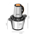 3 Speeds 300W Stainless Steel 3L Capacity Electric Chopper Meat Grinder Mincer Food Processor Slicer 2020 New