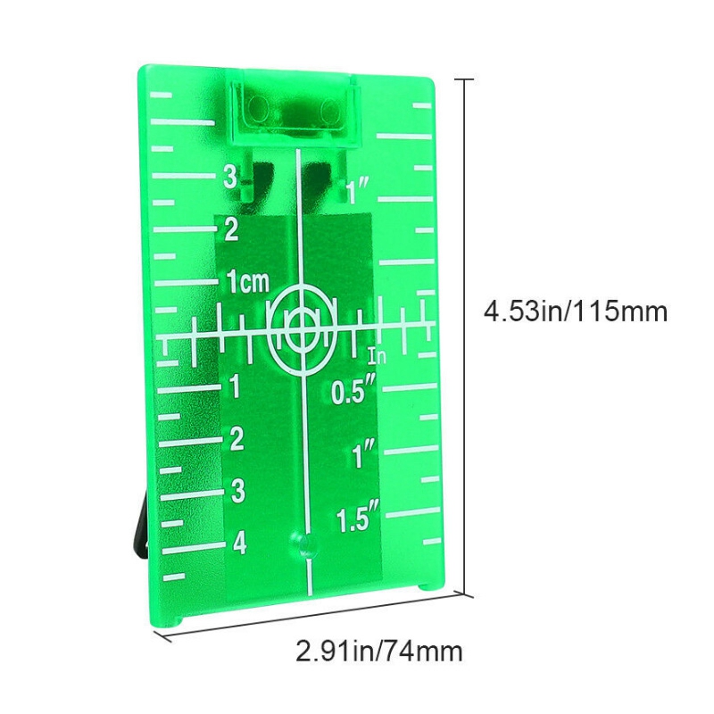 PINTUDY Magnetic Laser Target Card Plate Laser Level Tool Rotary Cross Line Laser Level Horizontal Vertical Multiusos Green Red