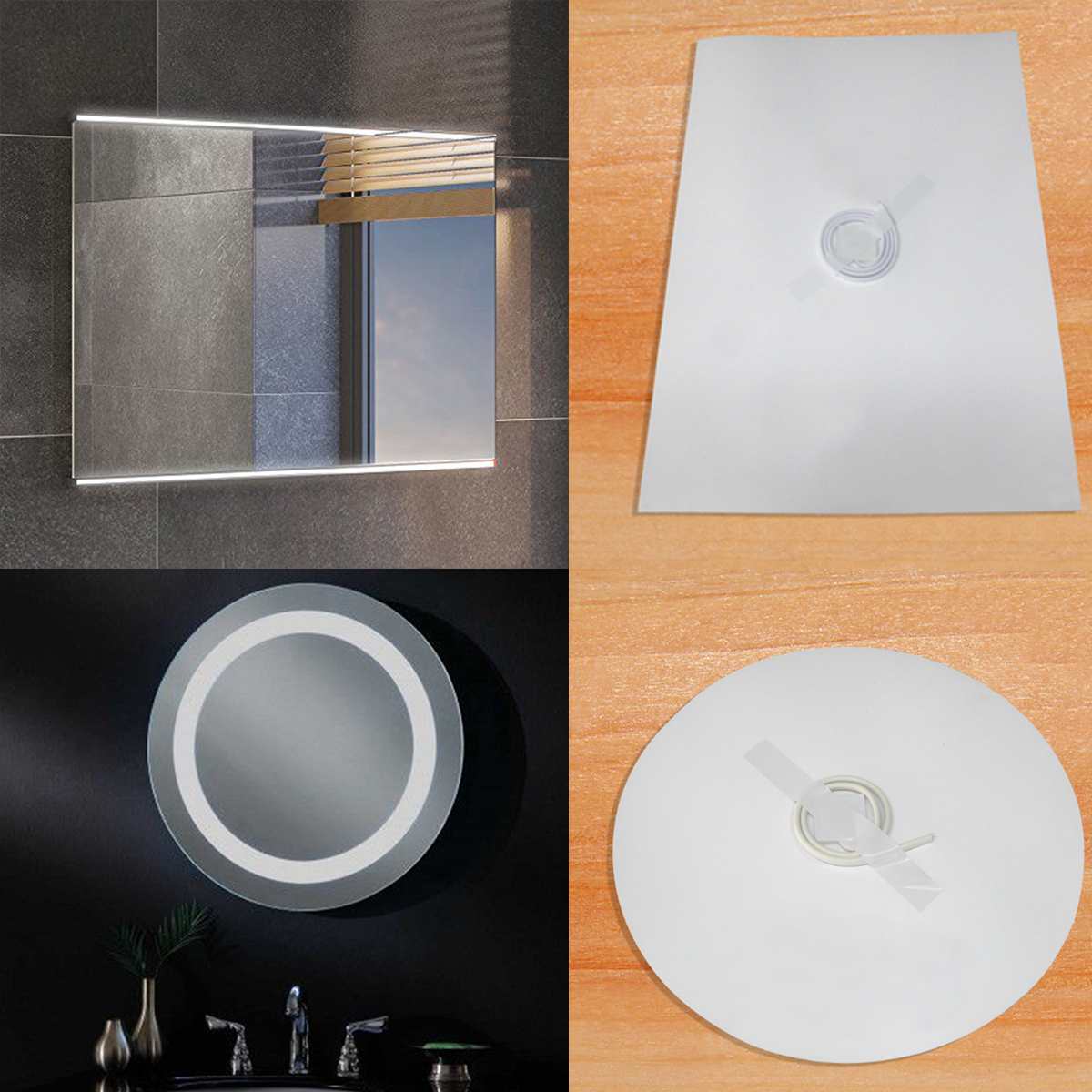 Anti Fog Membrane Bath Mirror Shower Protective Film Clear Film Waterproof Makeup Mirror Protective Electronic Heating Film