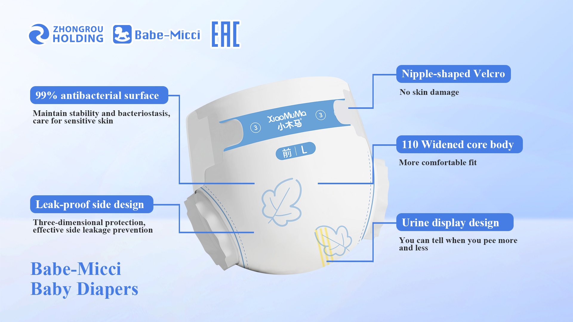 Biodegradable Disposable Nappies Soft Top Layer
