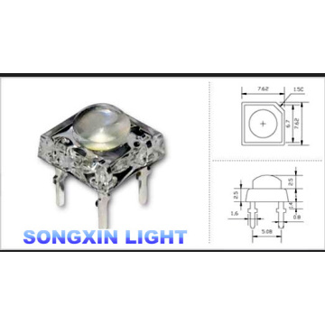 10 pcs LED 5MM amber/orange Piranha Super Flux Leds 4 pin Dome Wide Angle Super Bright Light Lamp For Car Light High Quality