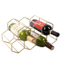 High Quality Golden Wine Rack Decoration Nordic Creative Wrought Iron Wine Rack For Living Rooms Offices Wine Bottle Holder