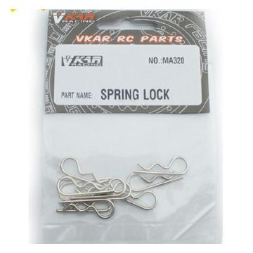 Vkar 1/10 Bison and V.4B buggy and 1/10 Short Course Truck X10 V2 RC CAR PARTS Body shell SPRING LOCK body clips MA320 (10pcs)