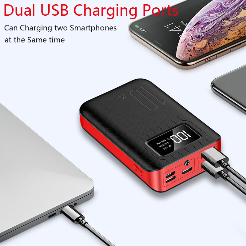 For xiaomi Power Bank 10000 mAh Mobile Phone Carregador Portatil 5V 2A Fast Charger Mini Power Bank With LED Flashlight