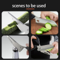 XYj Stainless Steel Santoku Kitchen Scissor Chicken Bone Fish Seafood Shear Cutter BBQ Hiking Camping Outdoor Tools Accessory