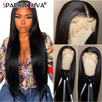 Straight Human Hair Wigs 13x4 Lace Front Wig Brazilian Human Hair 150 Density Remy Lace Front Human Hair Wigs For Black Women