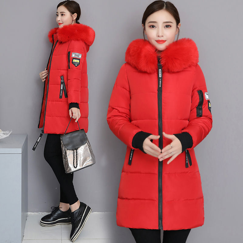 Harajuku Women's Winter Down Jackets Woman Parkas Fur Long Coat for Female Clothing Oversized Outerwear Large Plus Size Parker