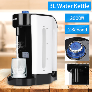 Electric Water Boiler Instant Heating 3L Electric Kettle Water Dispenser Adjustable Temperature Coffee Tea Maker Office 2000W