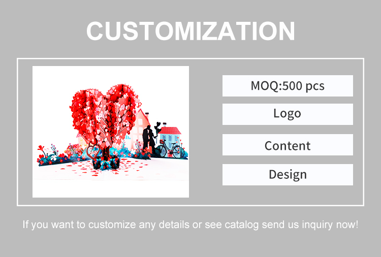 romantic musical pop up card