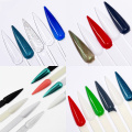 Clear False Nail Tips Fan Style Natural Black Transparent Full Card Nail Art Display Practice for Acrylic UV Gel Polish Tool