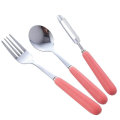 Children's tableware stainless steel cutlery cute baby spoon fork fruit peeler baby learning exercise tableware