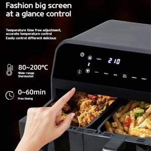 Double door easy to use air fryer