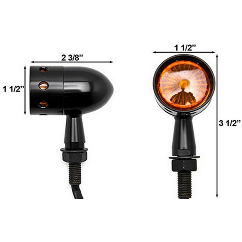 Amber Universal Motorcycle Lens Retro Halogen Turn Signal Bulb Turn Signal Used for Side Indicators of Most Motorcycles