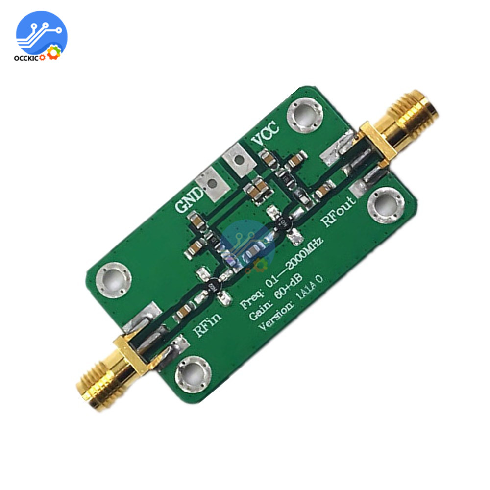 New Low Noise LNA 0.1~2GHZ RF Broadband Amplifier module LNA 0.1~2000MHz Gain 60dB Audio Amplificator Receiver