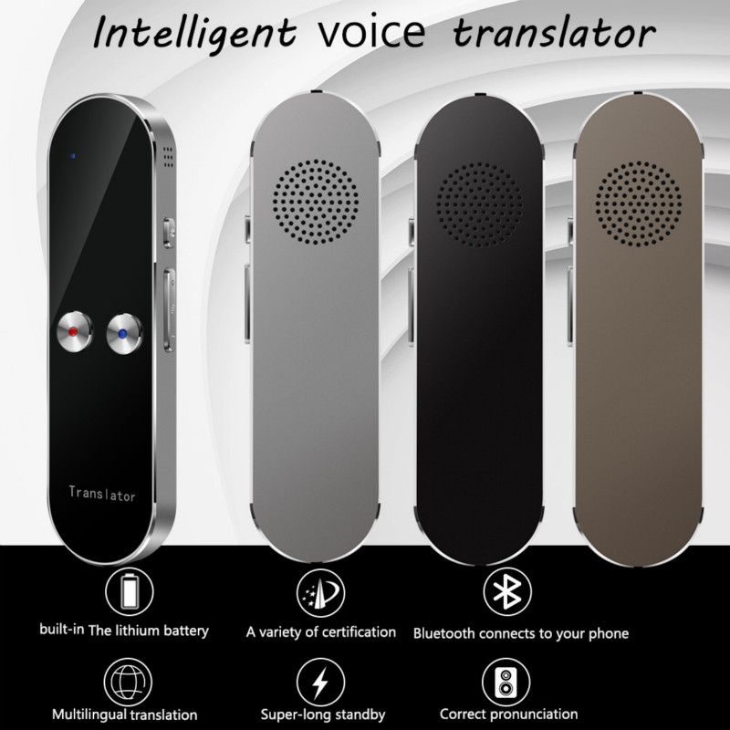 Wireless Smart Voice Language Translator Real-Time 68 Language Voice Two-way Translation Text Translation Sound Recording