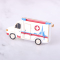 Blucome Red Enamel Ambulance Car Brooch Badge Gold Color Lapel Pin Brooch Medical Jewelry for Doctor Nurse Medical Student Gifts