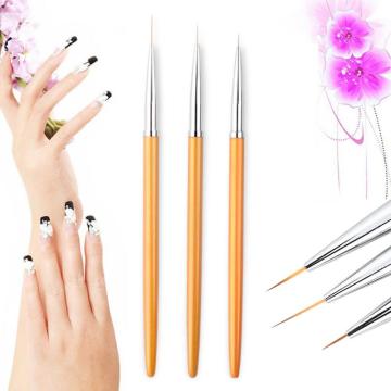 3Pcs Nail Brush Nail Art professional Manicure Brushes Set Line Pencil Dotting Painting Design Nail Brush For Manicure