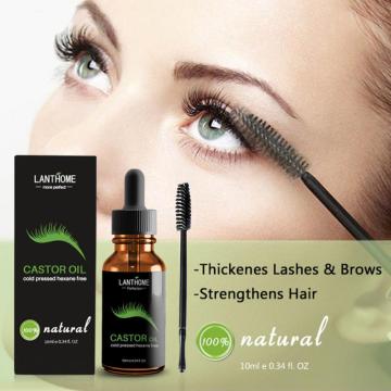 10ML Eyelash Growth Enhancer Liquid Castor Seed Oil Mild Longer Nourish Thicker Treatment Eyebrow Growth Essential Oil TSLM2