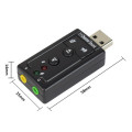 10pcs/lot External USB Sound Card USB2.0 Virtual 7.1 Channel Stereo 3.5mm Headphone Audio Adapter Micphone Sound Card