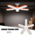 5 Leaves Garage Light LED Foldable Fan Blade E27 75W Warehouse Home Ceiling Lamp for Household Cars Garage Embellishment