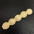 Hollow Out Gold Bridal Belt Long Chain Rhinestone Belts Moroccan Trendy Bridal Dress Sash Arabic Luxury Rhinestone Sash