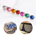 20sets/40pcs Multicolor Rhinestone Rivets DIY Clothing Bag Shoes Crafts Decoration Supplies Garment Sewing Drill Nail Button