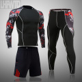 Men's Sports Suit MMA rashgard male Quick drying Sportswear Compression Clothing Fitness Training kit Thermal Underwear leggings