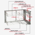 Kitchen cabinet corner corner linkage pull basket small monster corner pull basket cabinet rack upgrade model double row track