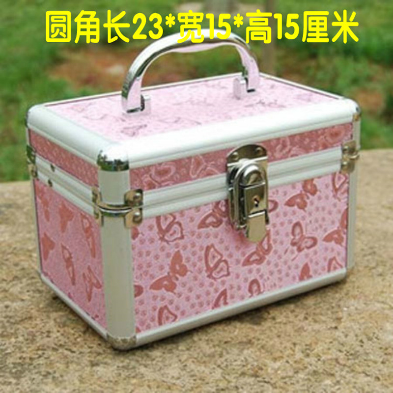 23cm Portable Women Cosmetic Makeup Organizer Travel Storage Bag Jewelry Box Cosmetic Make up Storage Box Case organizador cajas