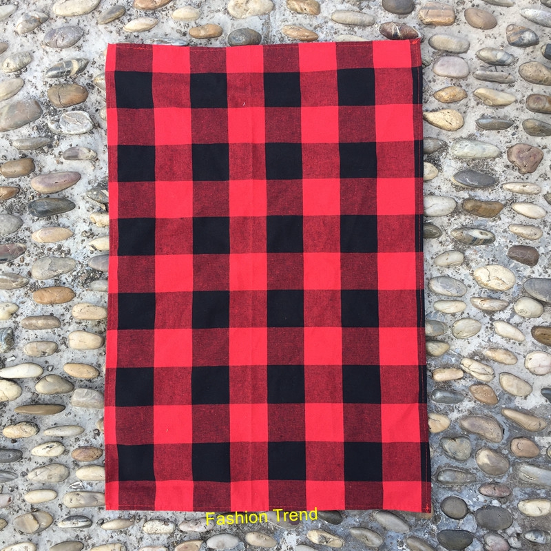 200pcs/lot hot selling monogram heat press vinyl Christmas buffalo plaid kitchen towel personalize tea towel home decoration