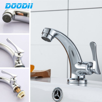 Torneira Bathroom Faucet Zinc Alloy Basin Faucet Deck Mounted Sink Single Cold Single Handle Tap Corrosion Resistance Taps