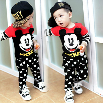 2019 New Arrival Disney Baby Girl Clothes Spring Autumn Mickey Baby Boy Clothing Set Cotton 2pcs Infant Clothes Kids Clothes