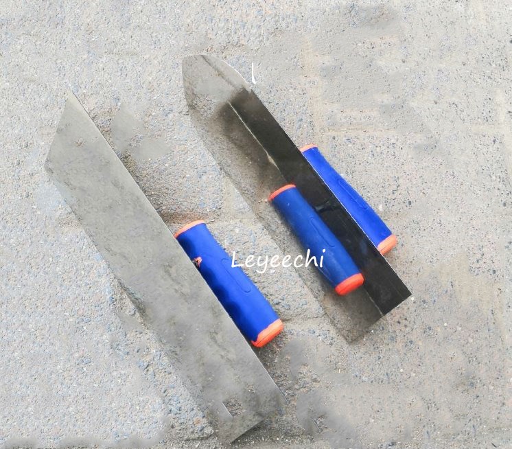 Round head High Quality Spring steel Blade Plastic Handle Plaster Trowel Construction Concrete Spatula Tool 320*10mm