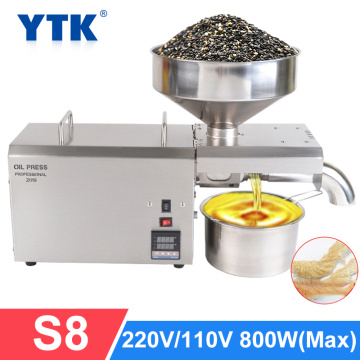 YTK Automatic S8 Commercial Oil Press High Power Pressing Flax Seed Peanut Stainless Steel Intelligent Press