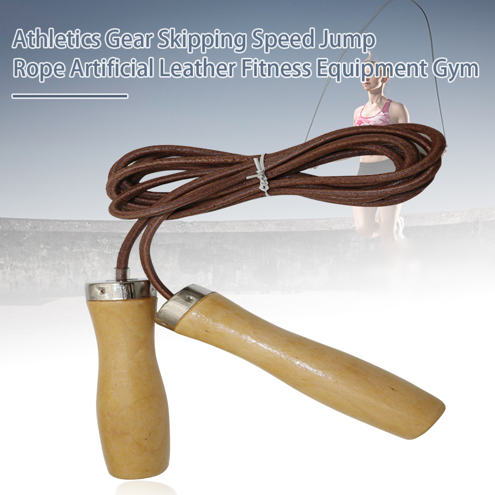 Artificial Leather Jump Rope Skipping Aerobic Exercise Workout Lose Weight Training Portable Gym Fitness Equipment